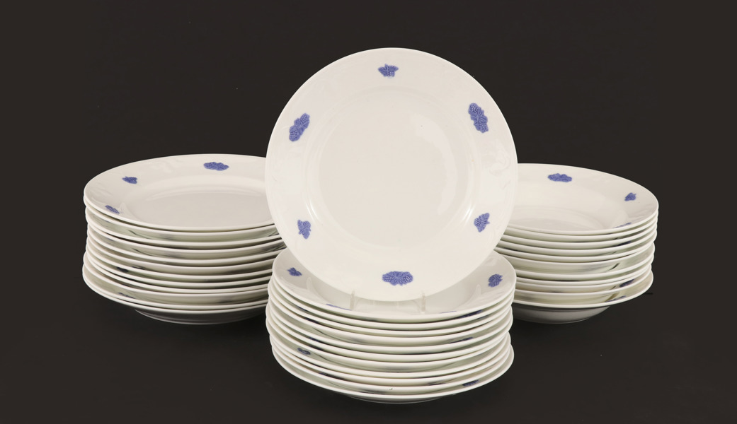 Matservisdelar, "Blå blom", Gustavsberg