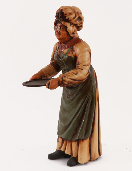 Golvskulptur med bricka, 19/2000-tal