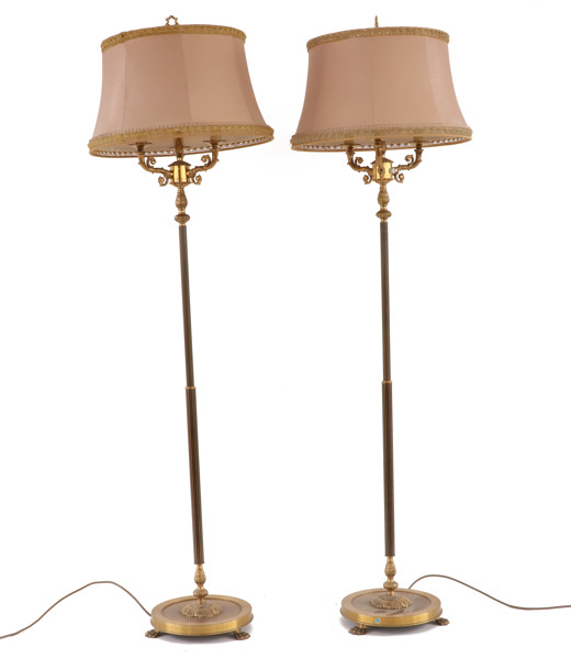 Golvlampor ett par, empirestil, 1900-tal