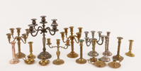 Ljusstakar och kandelabrar 17st, 1900-talets andra hälft
