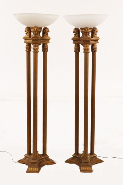 Golvlampor ett par, empirestil, 1900-talets slut