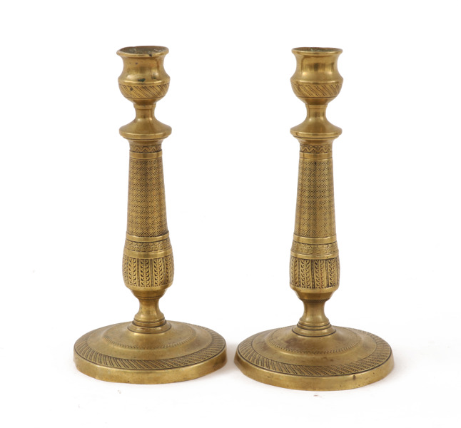 Ljusstakar ett par, empirestil, 1800-tal