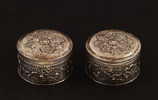 Toilettedosor ett par, silver, 1854