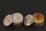 Toilettedosor ett par, silver, 1854