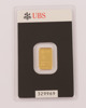 Guldtacka 2 gram, UBS