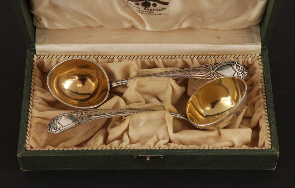 Serveringsslevar 2st, silver, Norge