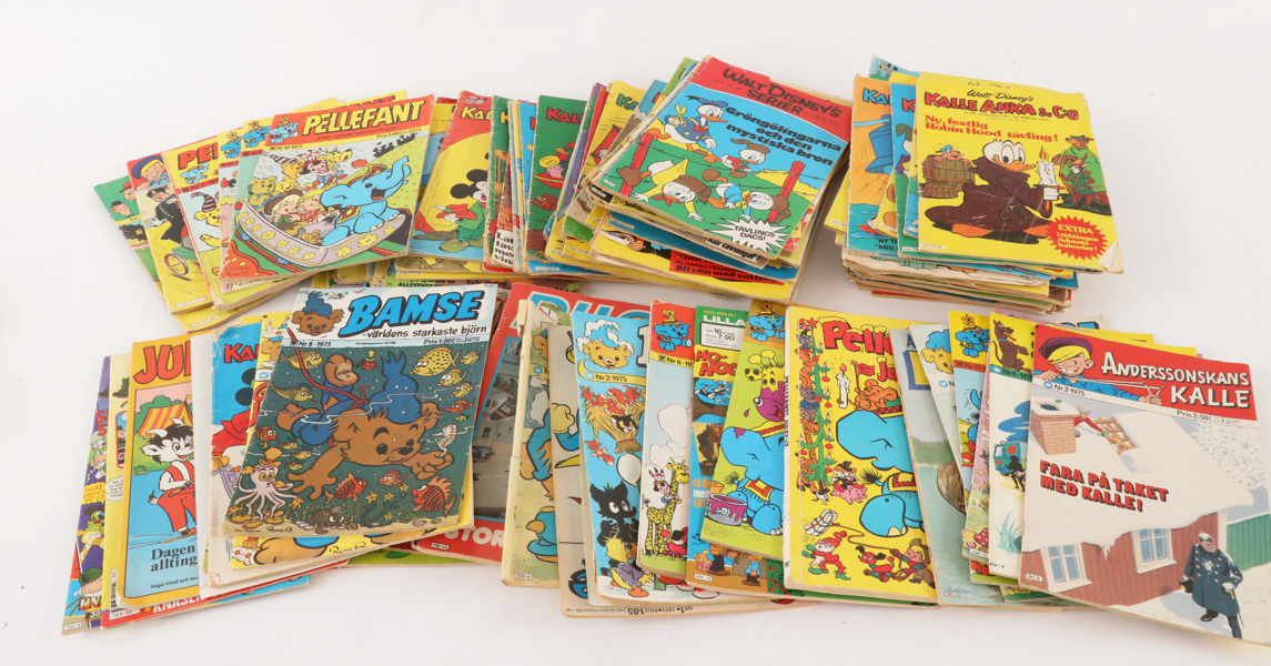 Parti äldre serietidningar