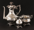 Kaffeservis 3 delar, silver, AB Bernhard Hertz, Stockholm, 1917