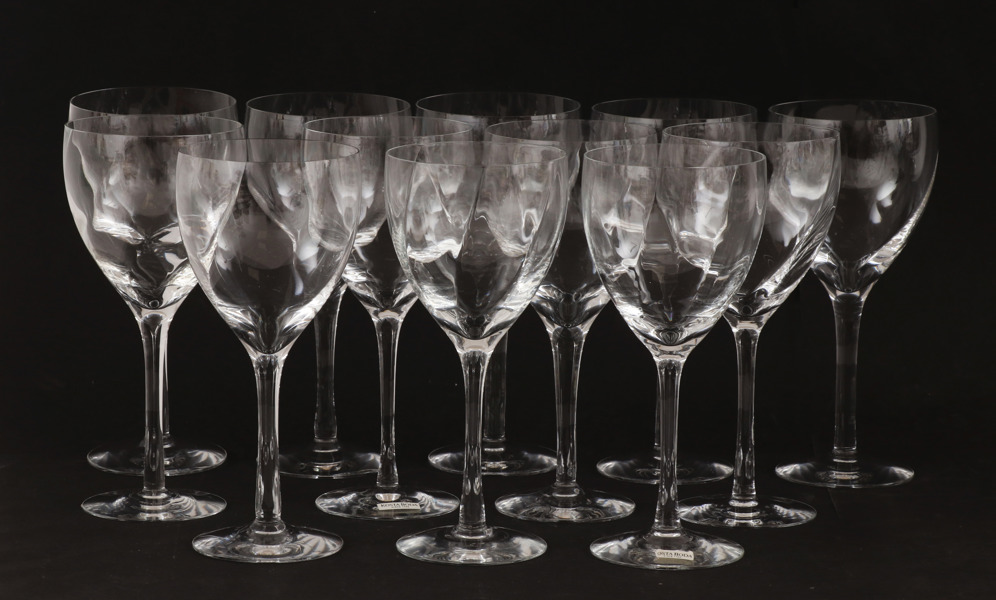 Rödvinsglas 12st, "Chateau", Bertil Vallien för Kosta Boda