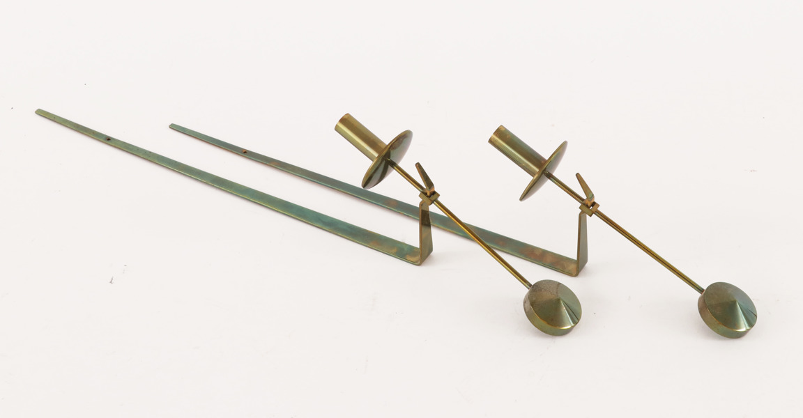 Väggljusstakar ett par, "Pendel", Pierre Forsell för Skultuna