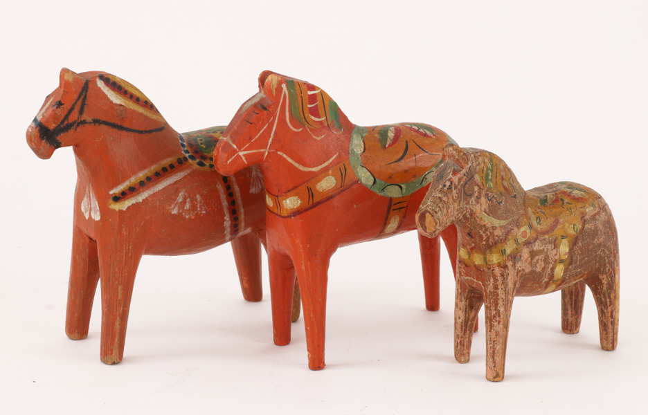 Dalahästar 3st, 1900-talets första hälft/mitt