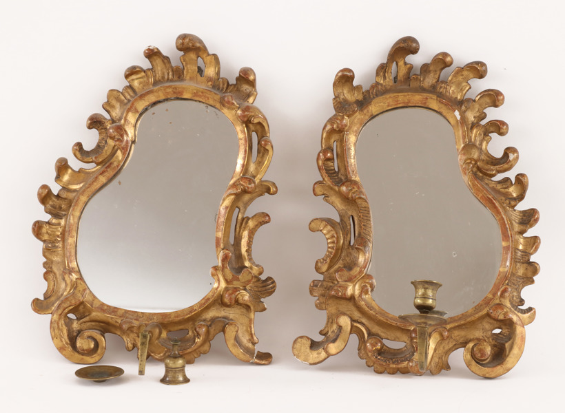 Spegellampetter ett par, rokoko, 1700-tal