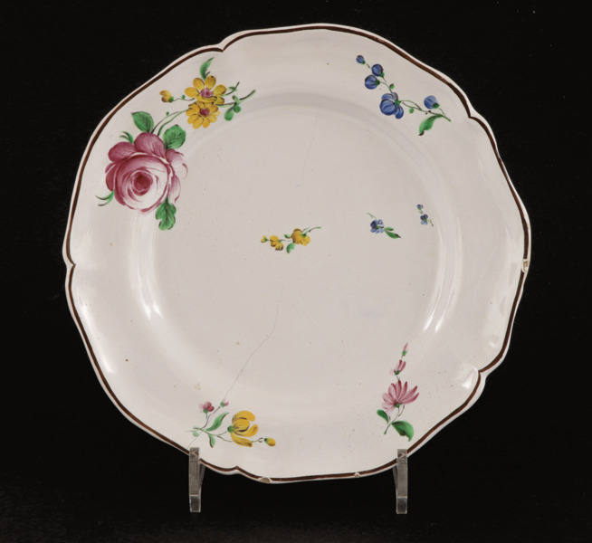 Tallrik, Marieberg, rokoko, daterad 1774