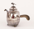 Kaffekanna i silver, empire, 1856