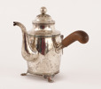 Kaffekanna i silver, empire, 1857