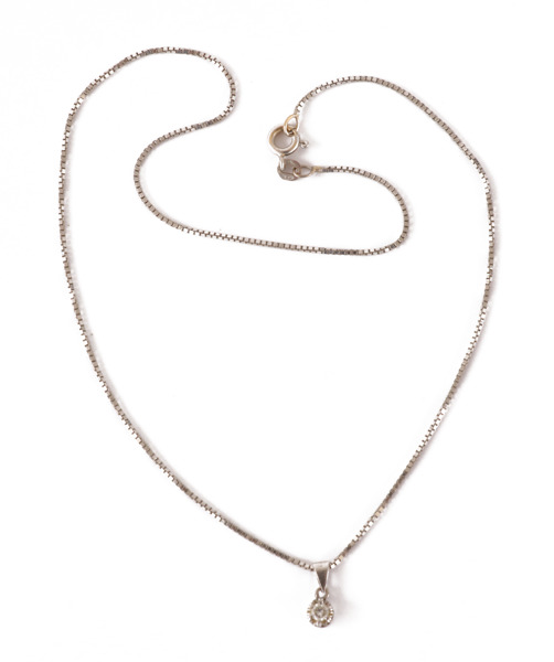 Halsband i 18k vitguld