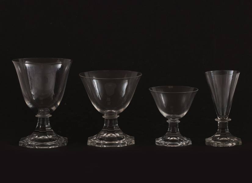 Glasservis, "Falken", Skruf