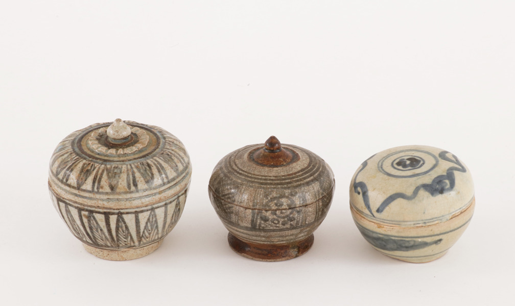 Lockburkar 3st, Asien, bl.a. troligen Thailand/Siam