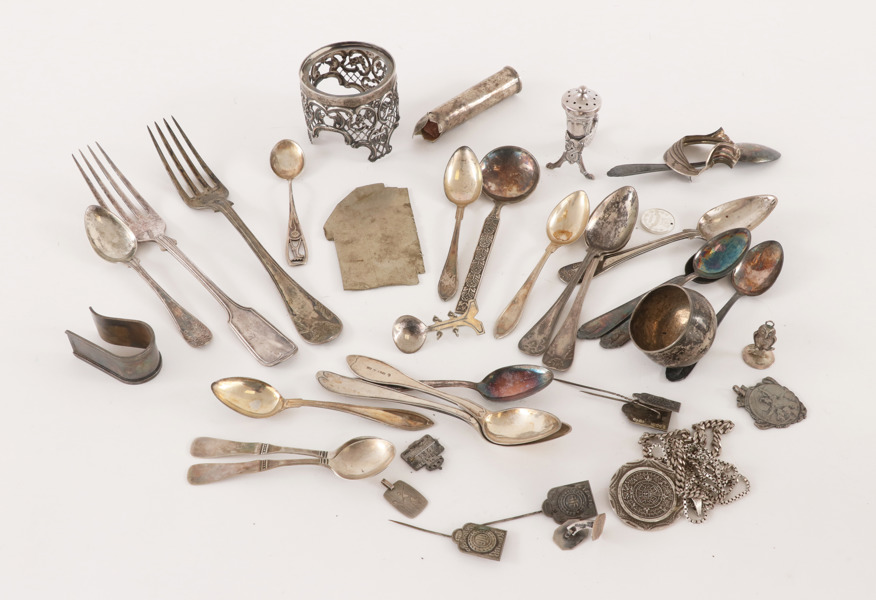 Parti silverföremål