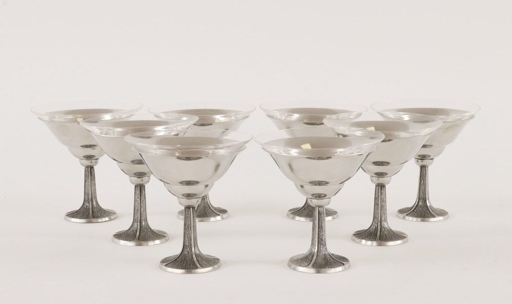 Dessertskålar 8st, "Drabant", Peter Dåvik för Alton, Falköping