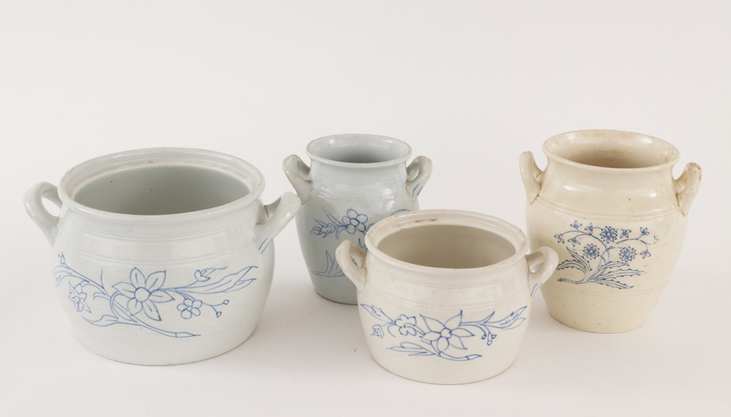 Syltkrukor 4st, Rörstrand/Gustavsberg, tidigt 1900-tal