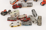Parti leksaksbilar, lastbilar, m.m. Tekno, Danmark