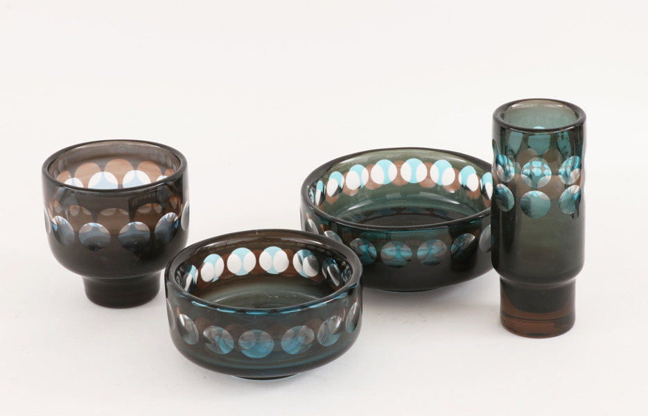 Konstglas 4 delar, Hans-Owe Sandeberg för Kosta