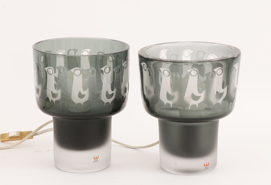 Bordslampor 2st, Ove Sandeberg för Kosta Boda