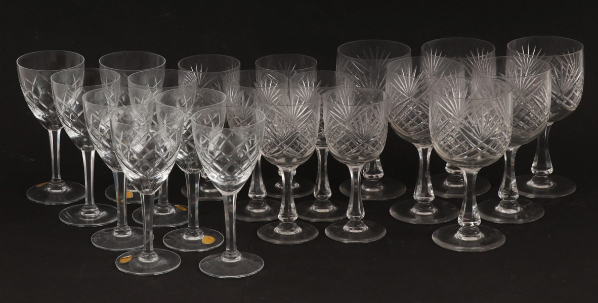 Vinglas 20st, bl.a. Ekeberga 