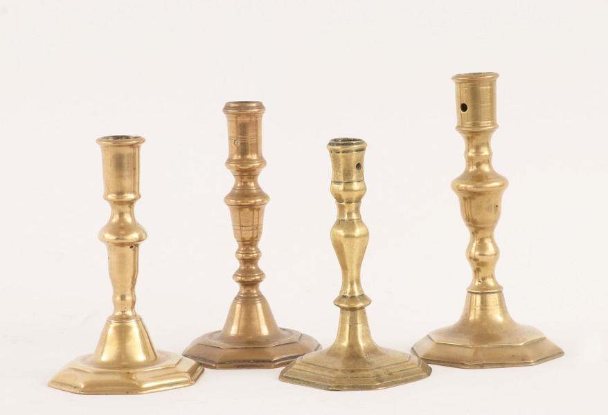 Ljusstakar 4st, barock, 1700-tal