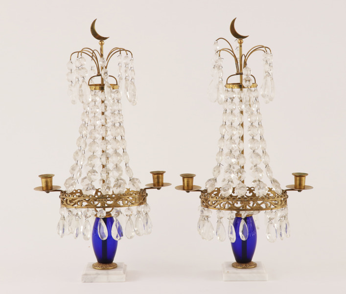 Bordslystrar ett par, gustaviansk stil, 1900-tal