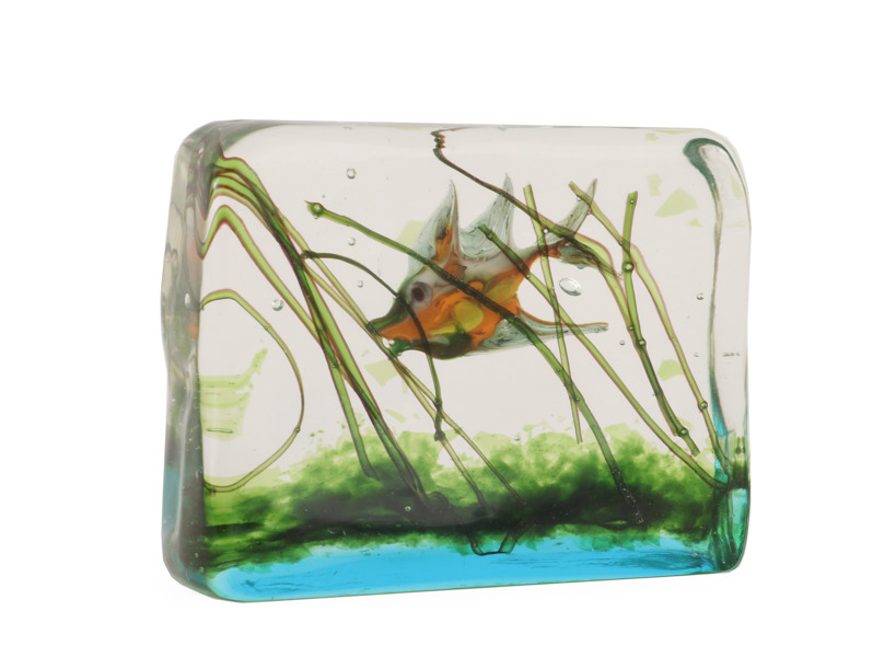 Glasblock, "Akvarium", Italien, 1900-talets andra hälft