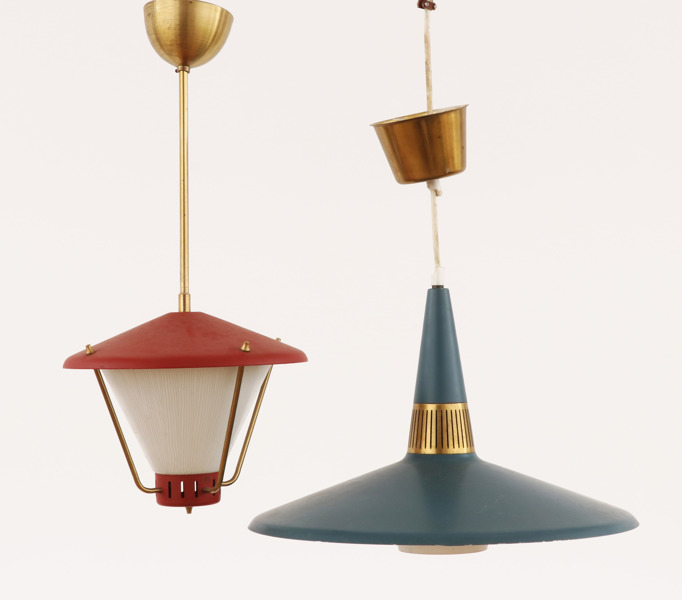 Taklampor 2st, 1950/60-tal