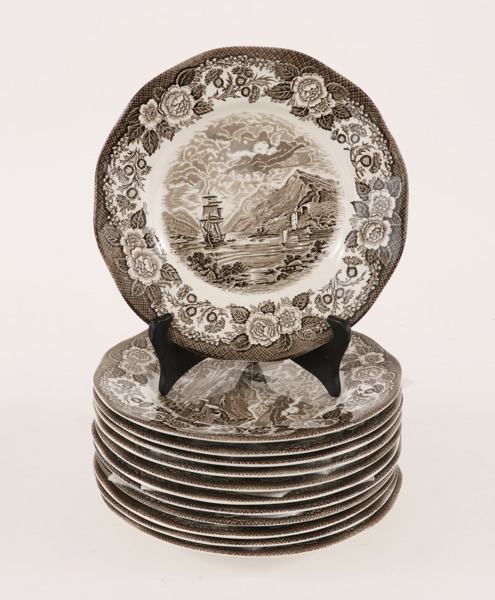 Mattallrikar 12st, "Lochs of Scotland", Enoch, Wedgwood, England