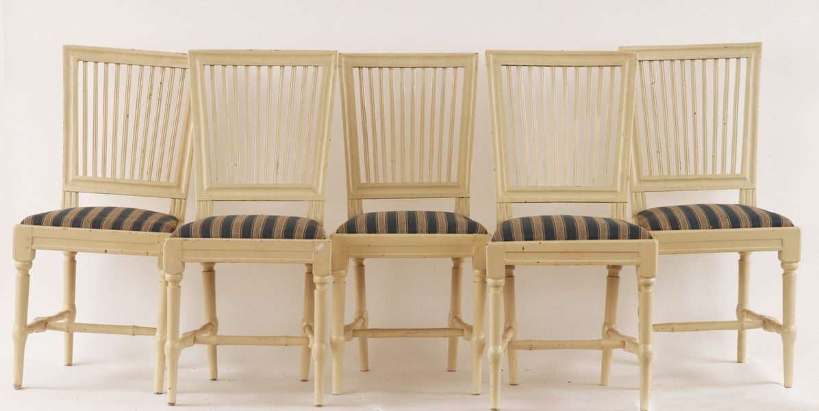 Stolar 5st, gustaviansk stil, 1800-tal