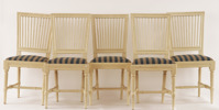 Stolar 5st, gustaviansk stil, 1800-tal