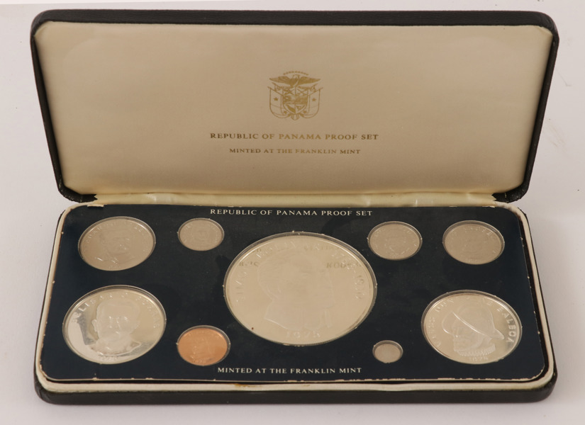 Myntset, Panama, Franklin Mint, 1975
