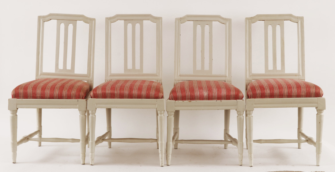 Stolar 4st, gustavianska provinsarbeten, 1800-talets första hälft