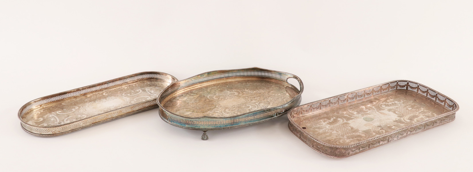 Serveringsbrickor 3st, 1900-tal