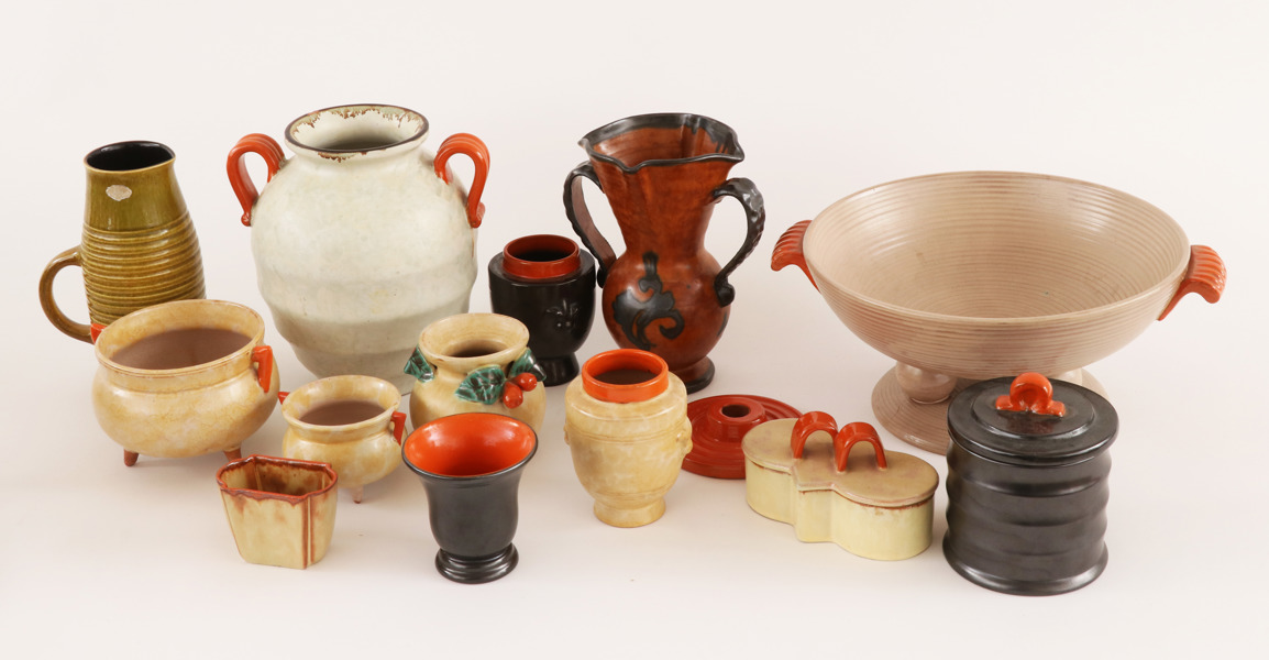 Parti keramik, mestadels 1930/40-tal