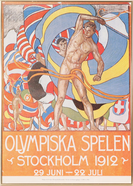 Affisch, Olympiska Spelen 1912, tryckt 1982