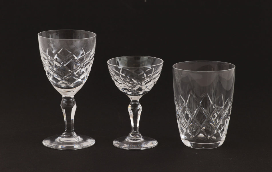 Glasservisdelar, "Karolina", Gunnar Cyrén för Orrefors