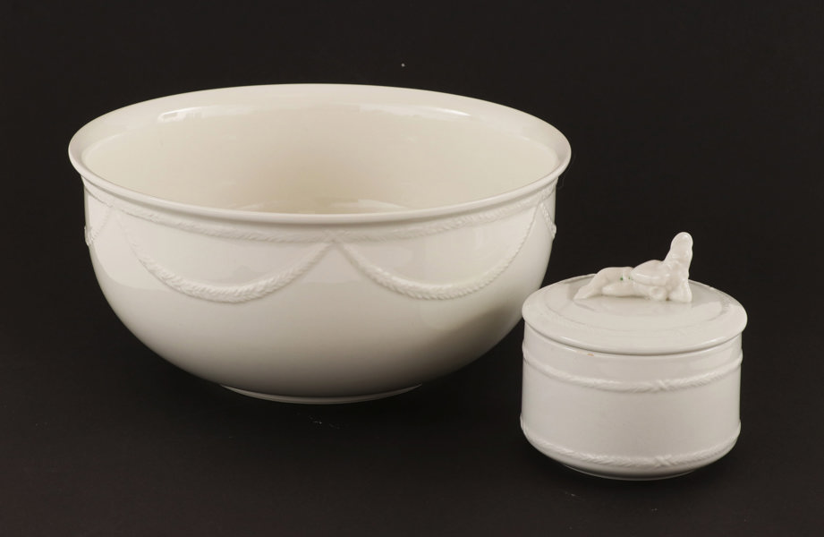 Julporslin 2 delar, troligen Rörstrand