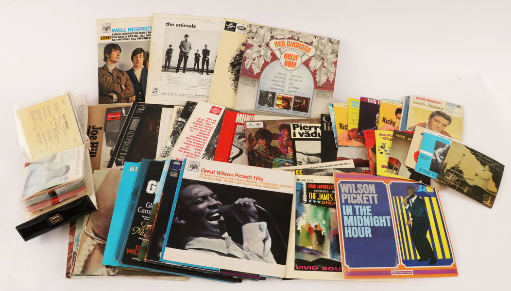 Parti LP-skivor och singlar