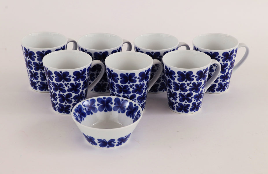 Muggar 7st samt skål, "Mon Amie", Marianne Westman för Rörstrand, 2000-tal