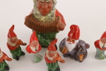 Tomtefigurer 8st, mestadels omkring 1900-talets mitt
