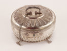 Sockerskrin med lock, silver, empire, 1830