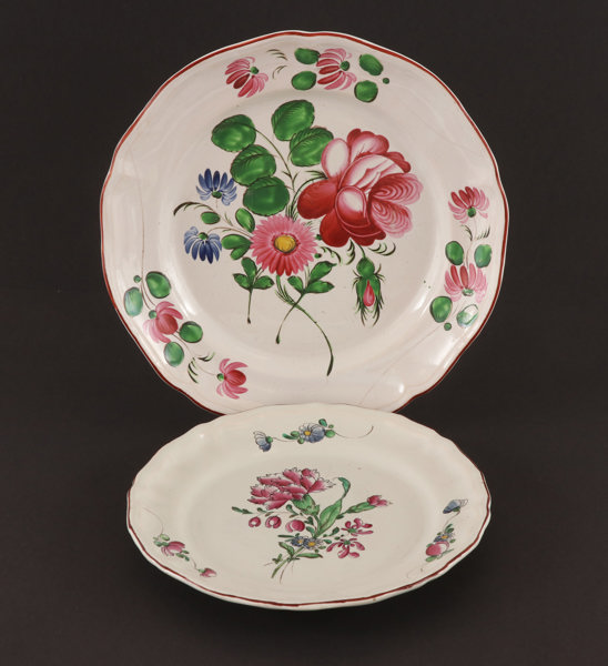 Tallrikar 2st, fajans, 1700-tal