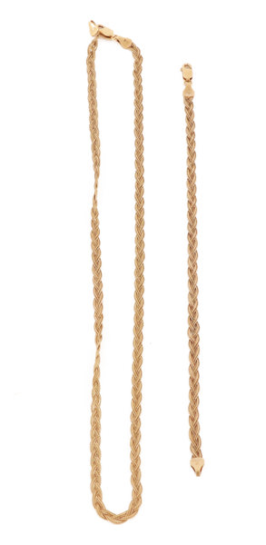 Hals- och armband i 14k, Italien