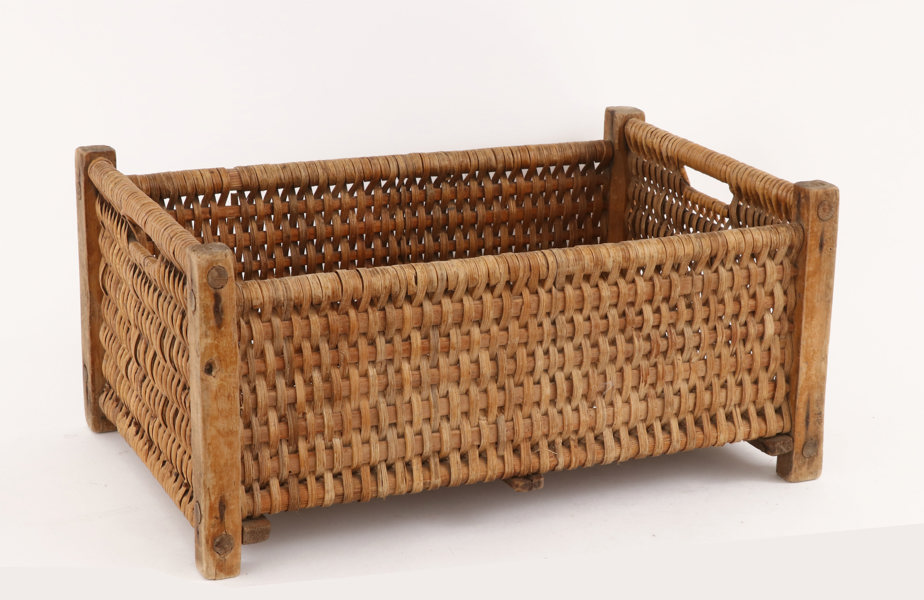 Flätad korg, allmoge, 18/1900-tal
